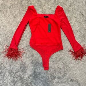 Red bodysuit